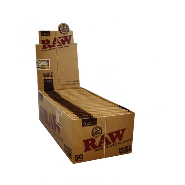 RAW Classic Single Wide Papers 50er Box