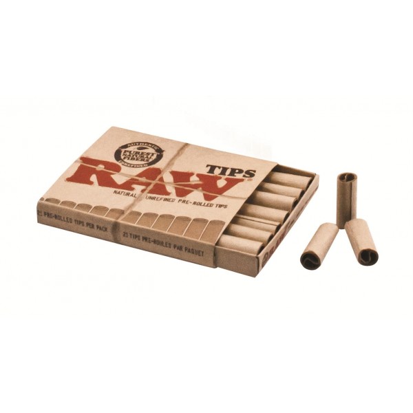 RAW Prerolled Tips (vorgerollt) Packung einzeln