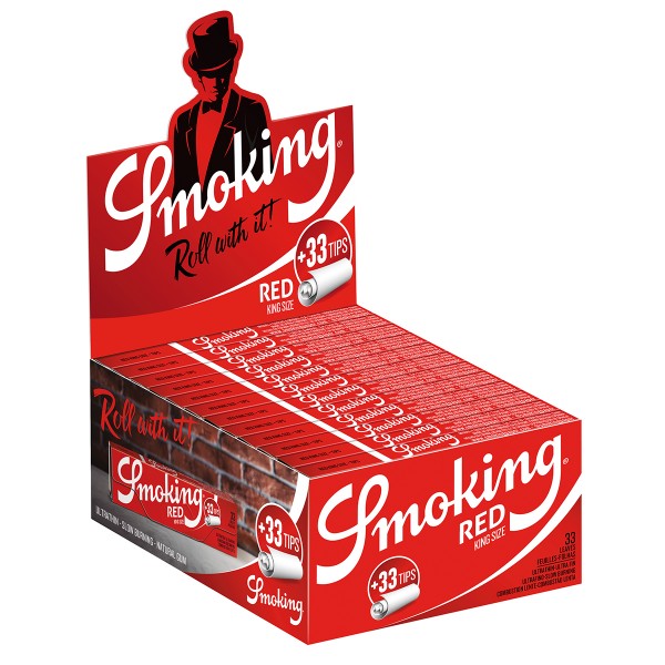 Smoking Red King Size Papers + Tips 24er Box