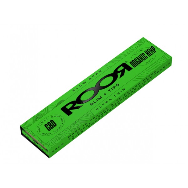 Roor Organic Hemp Slim Rolling Papers + Tips