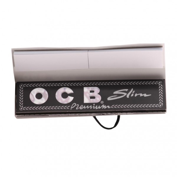 OCB Schwarz Premium Slim Long Papers mit Filter-Tips Heftchen einzeln