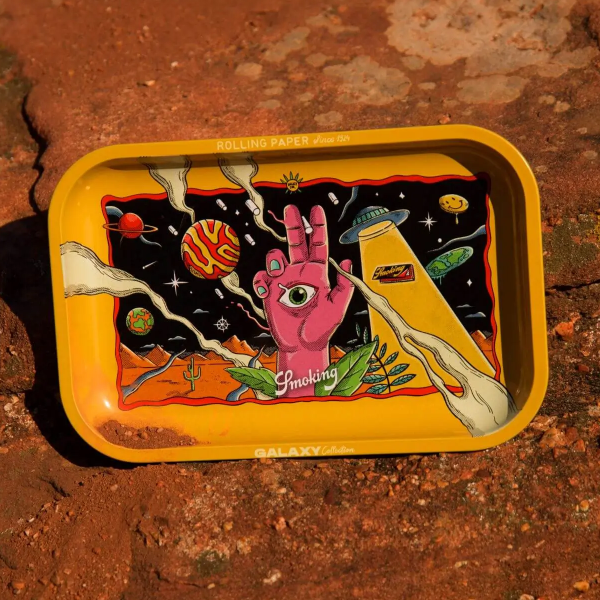 Smoking Metal Rolling Tray Galaxy Collection - Earth