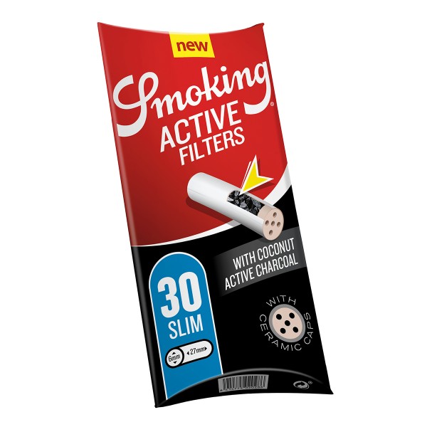 Smoking Aktivkohle Filter Slim 30er Packung