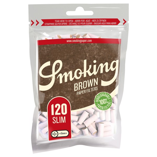 Smoking Brown Slim Filter 120er Pack