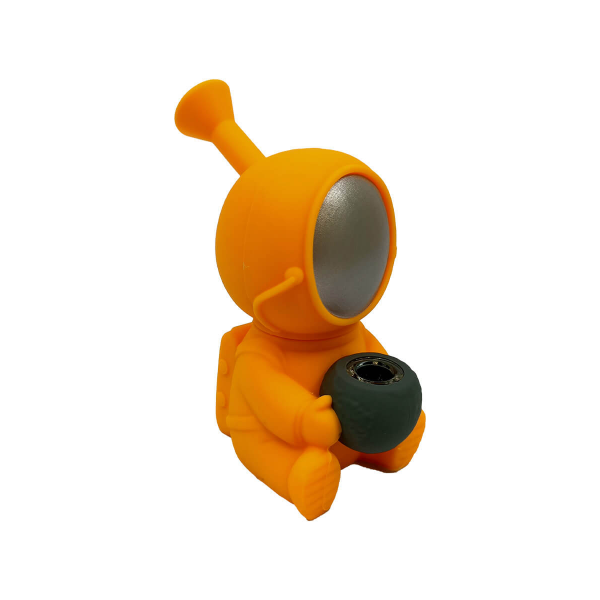 Mini Silikonbong Spaceman 15 cm orange
