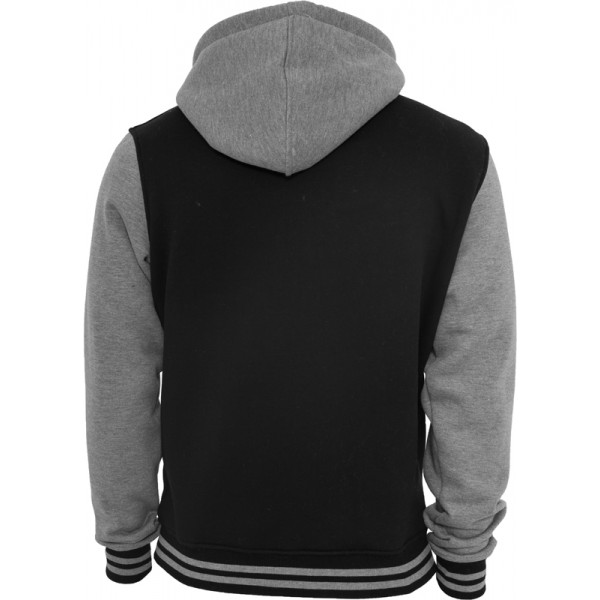 URBAN CLASSICS 2-Tone Zip Hoody schwarz-grau