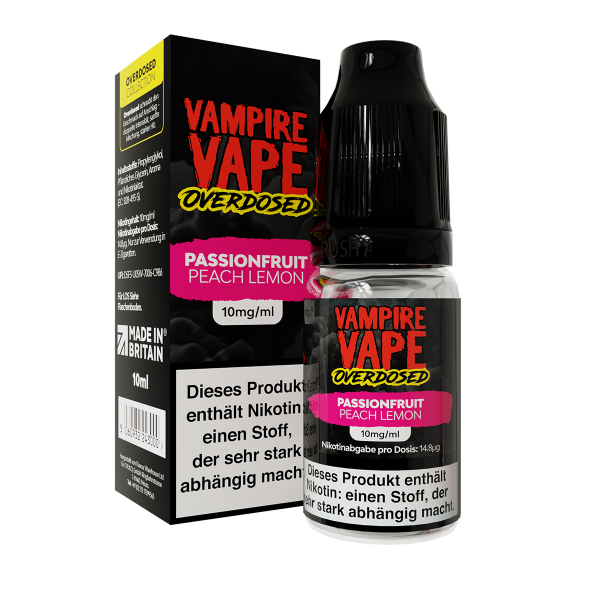 Vampire Vape Overdosed Liquid Passionfruit Peach Lemon