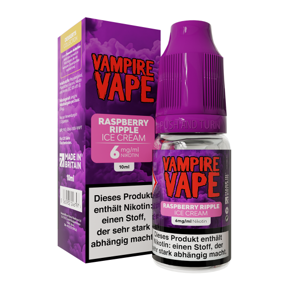 Vampire Vape Liquid Raspberry Ripple Ice Cream