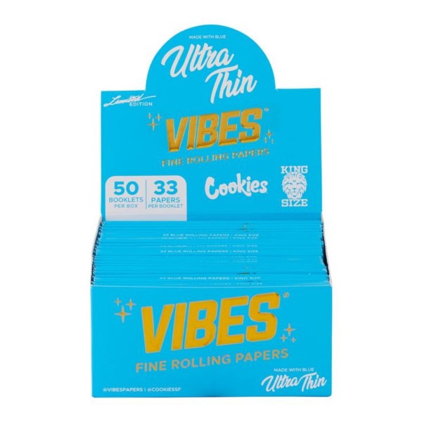 VIBES x Cookies Ultra Thin King Size Slim Papers Heftchen einzeln