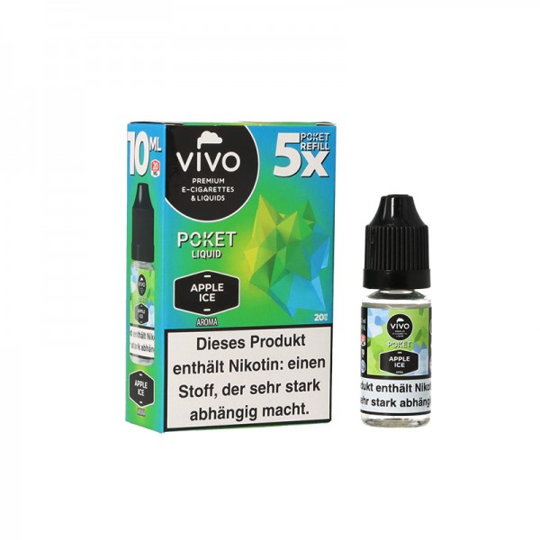 VIVO Poket Salt Liquid Apple Ice 20 mg 10 ml