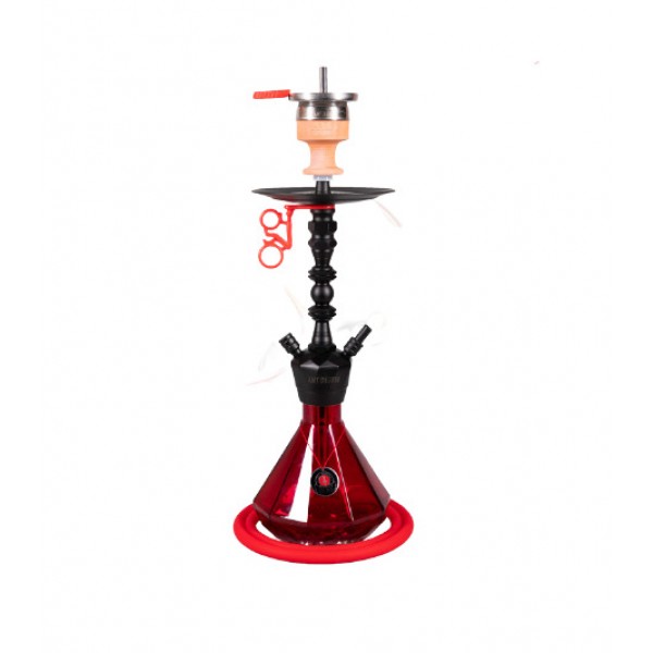 AMY Shisha Alu Diamond S 062 black powder red 65 cm