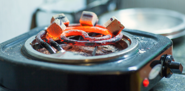 shisha kohleanzuender kohle heizung auf dem grill 2