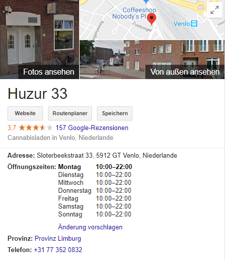 Google Business Informationen Huzur 33 Venlo 